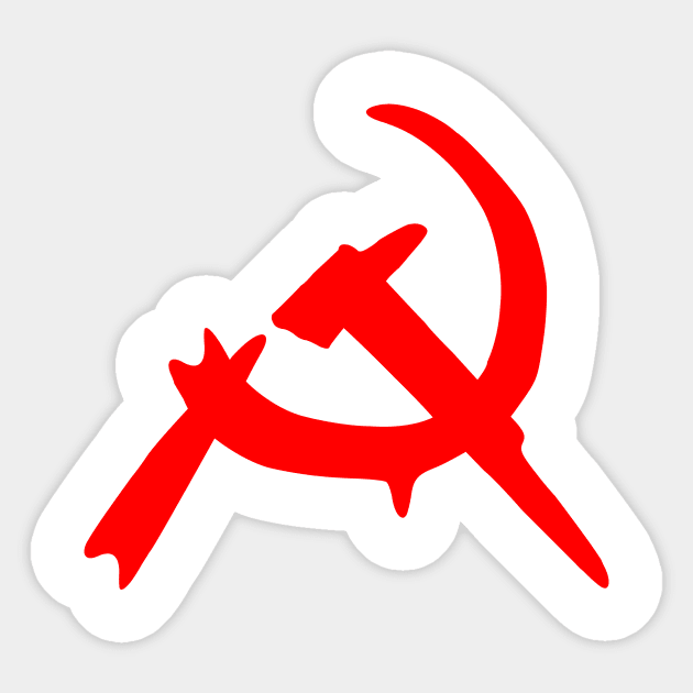 hammer and sickle Sticker by Tamie